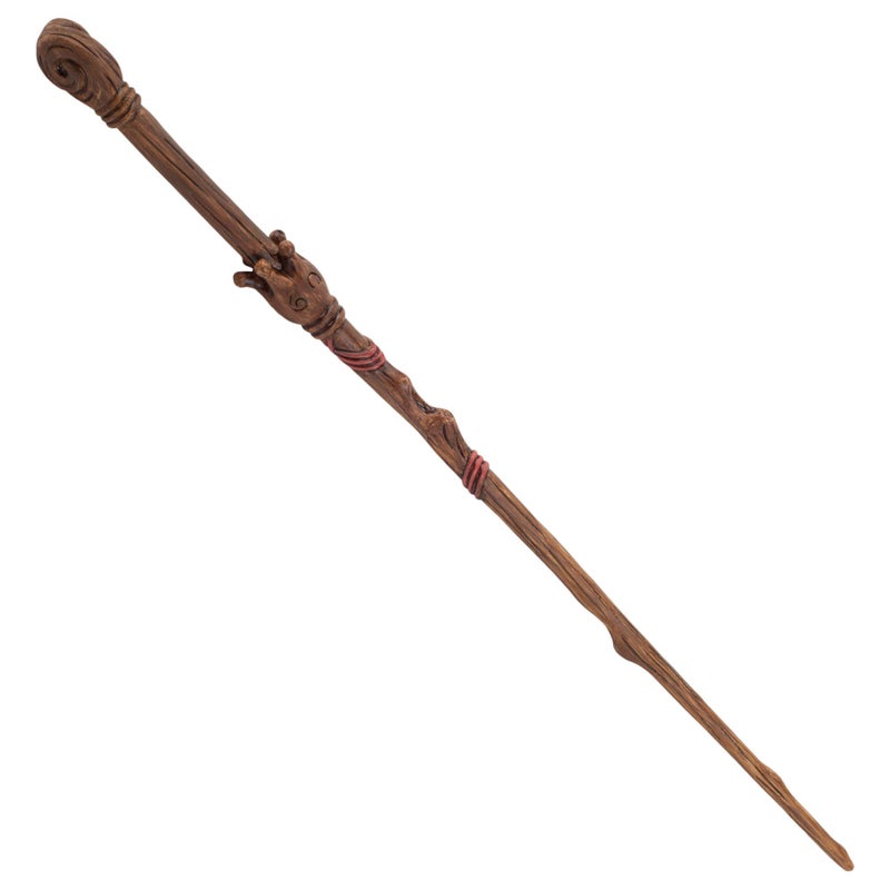Cottage Garden Brown Woodgrain Crown 13.75 inch Resin Collectible Witch Wizard Cosplay Magic Wand - Image 1